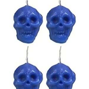 Blue Skull Candles- Pack of 4